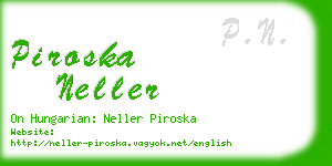 piroska neller business card